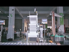 Προσαρμοσμένος Applicator ετικετών οθονών επαφής on-line επίπεδος έλεγχος 380W PLC μηχανών